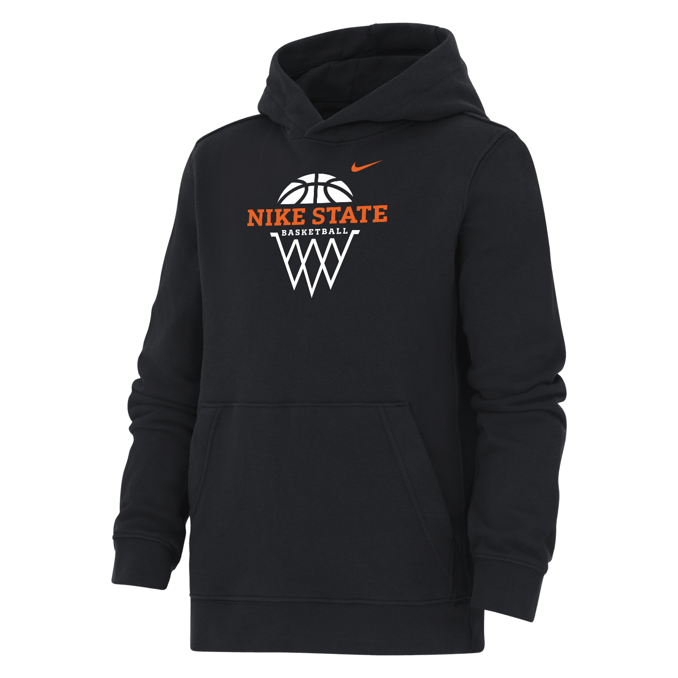 Youth Club Pull Over Hoodie- Black