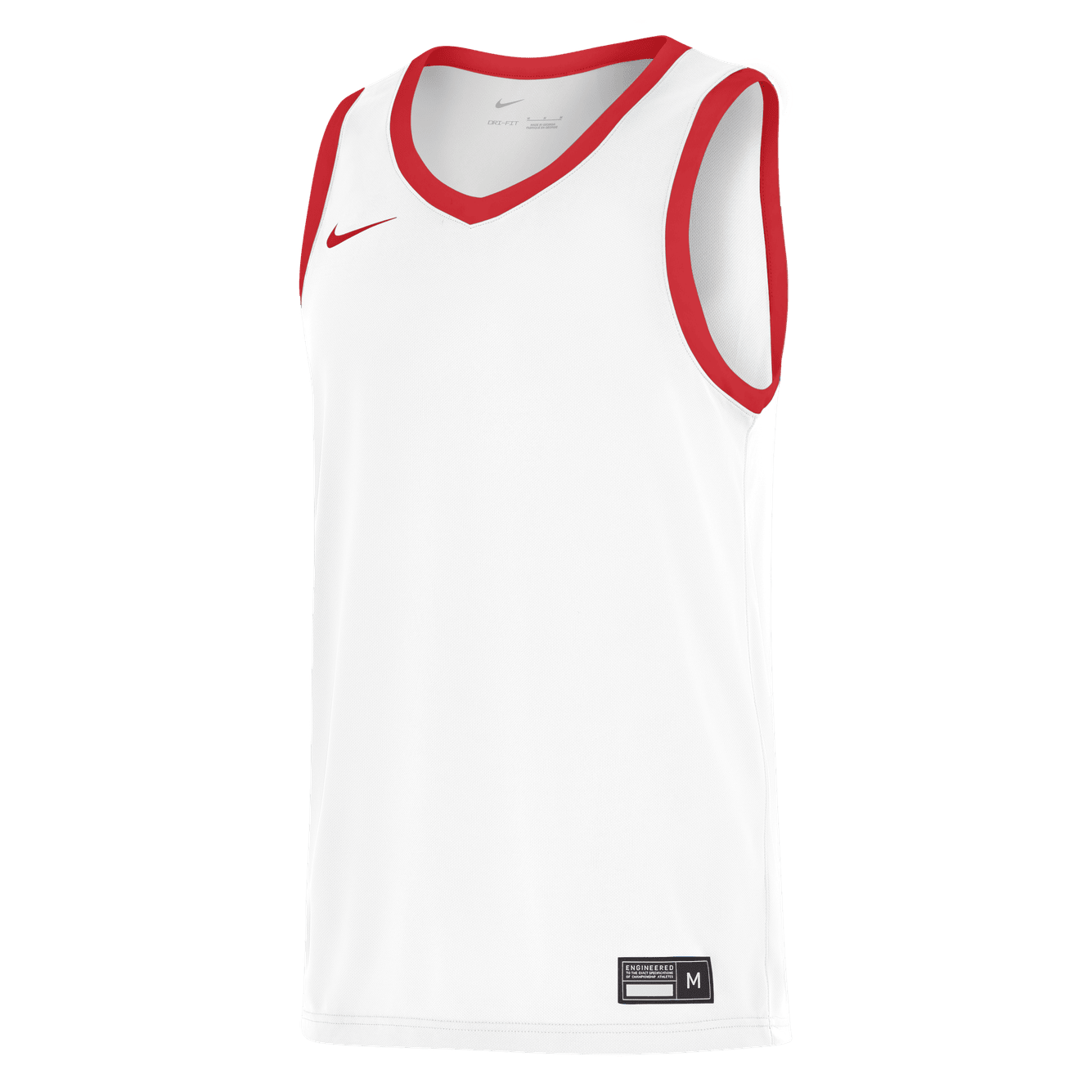 Mens Team25 Basketball Stock Jersey - White / University Red