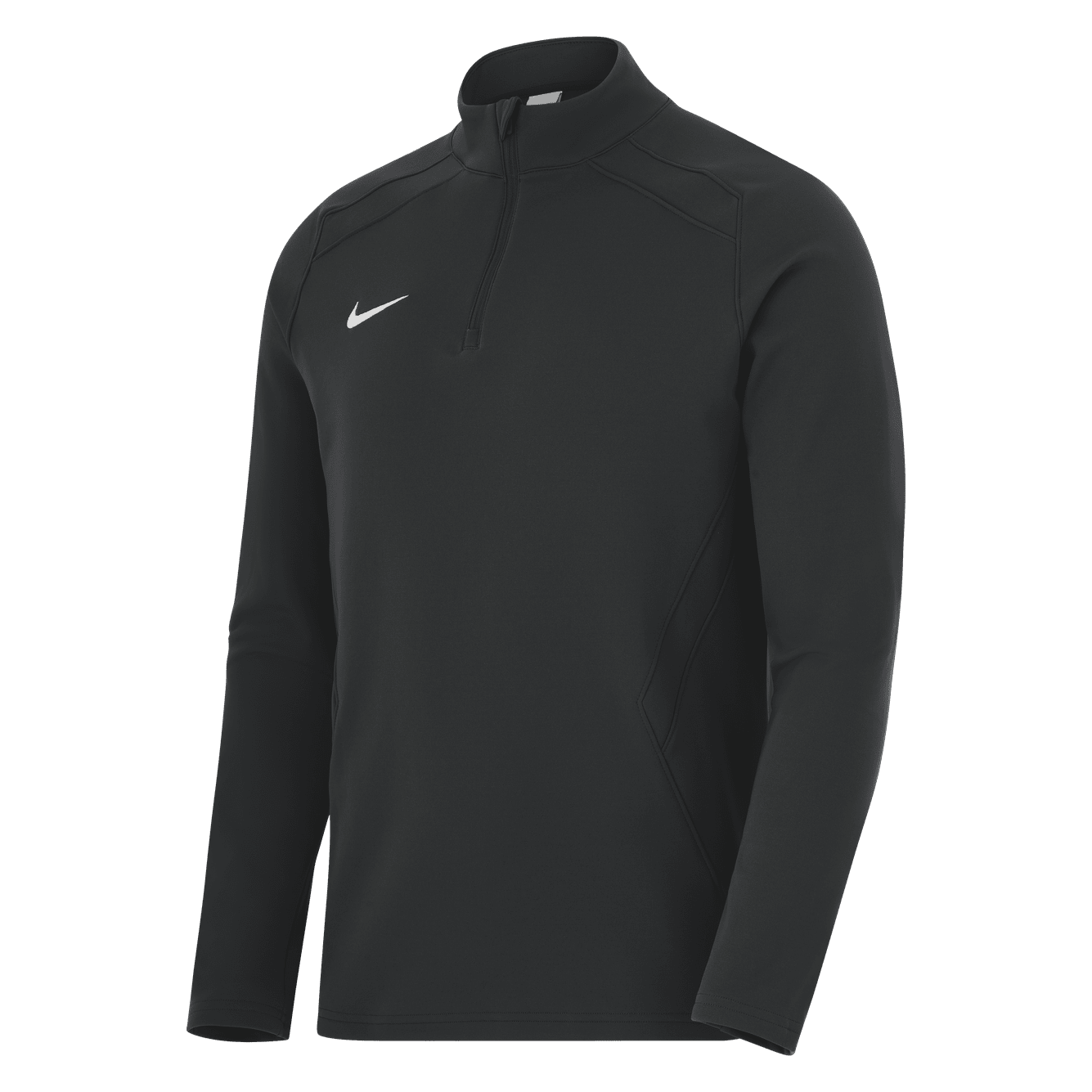 Maglia da Fitness con zip a 1/4 - Uomo - Nero