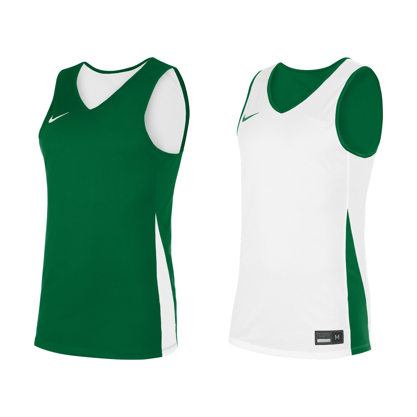 Maillot de Basketball Réversible - Homme - Vert/Blanc