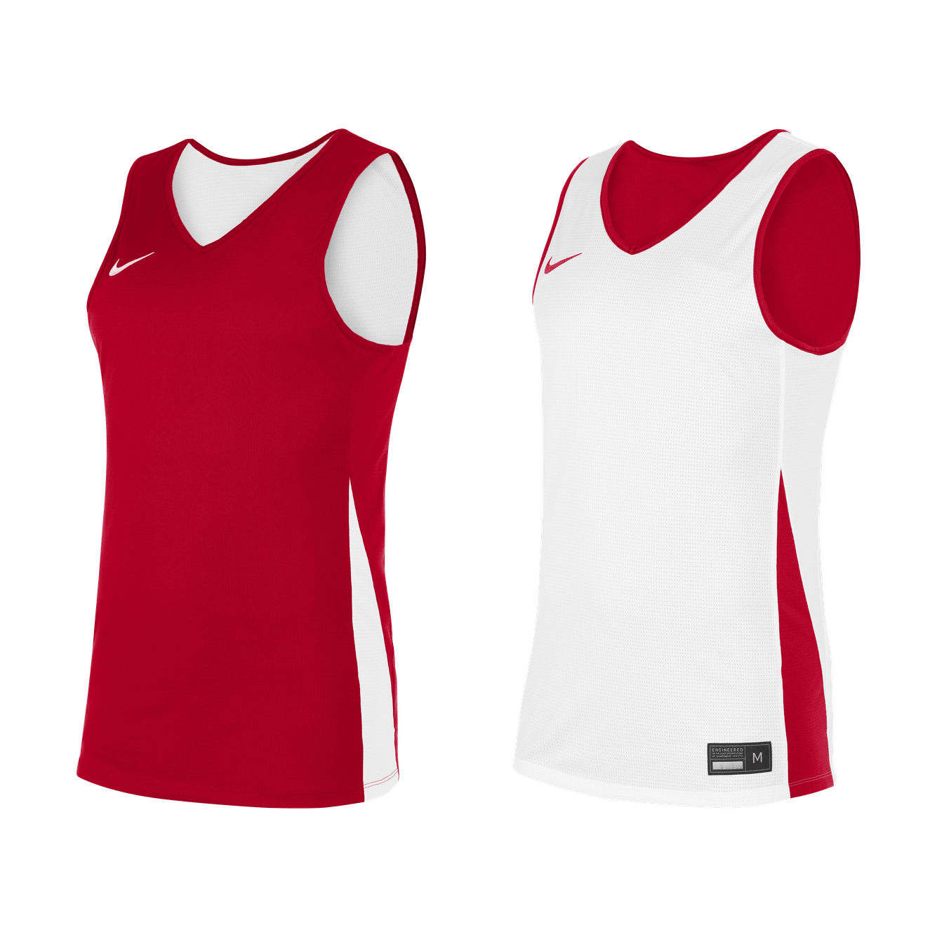 Mens Basketball Reversible Jersey - University Red / White