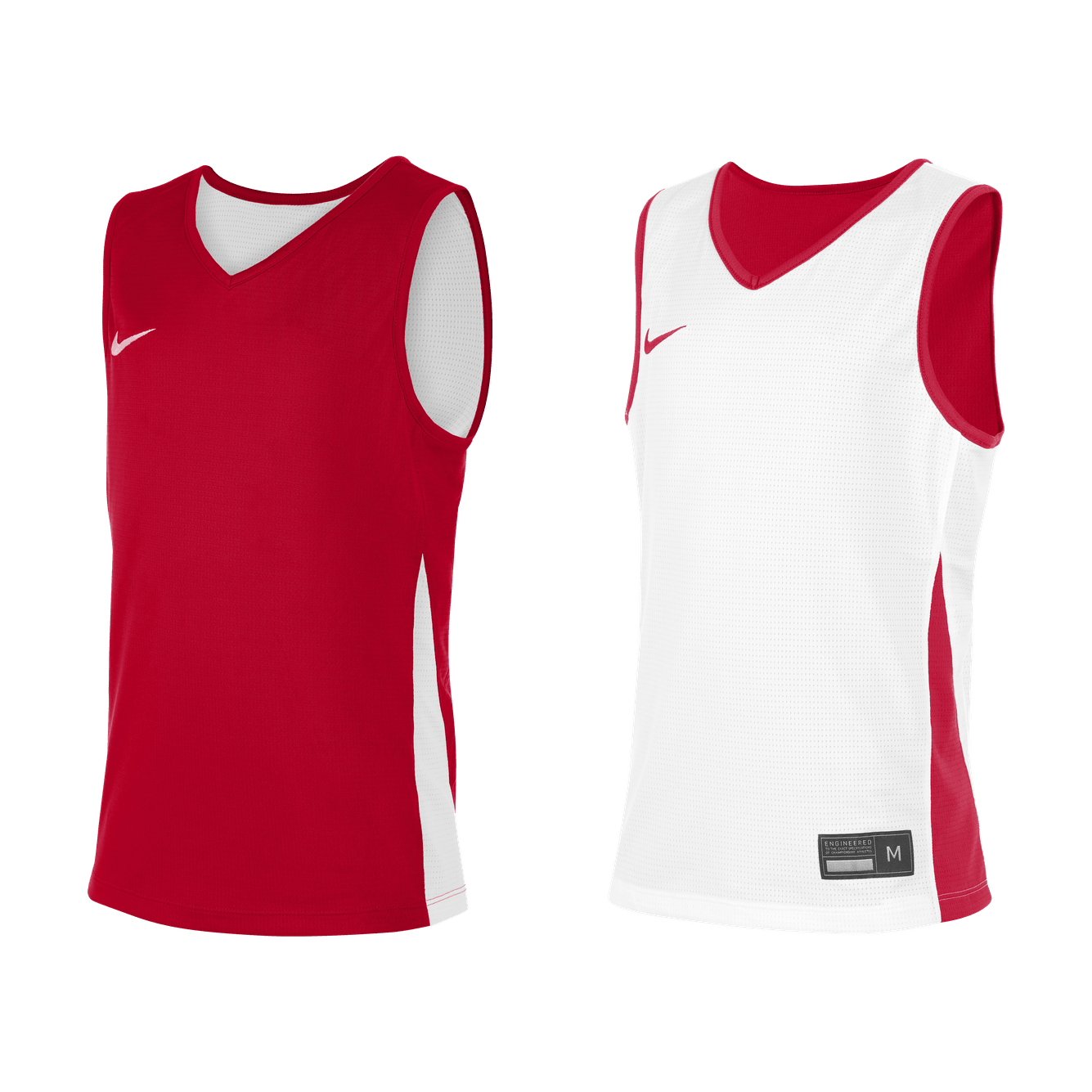 Youth Basketball Reversible Jersey - University Red / White