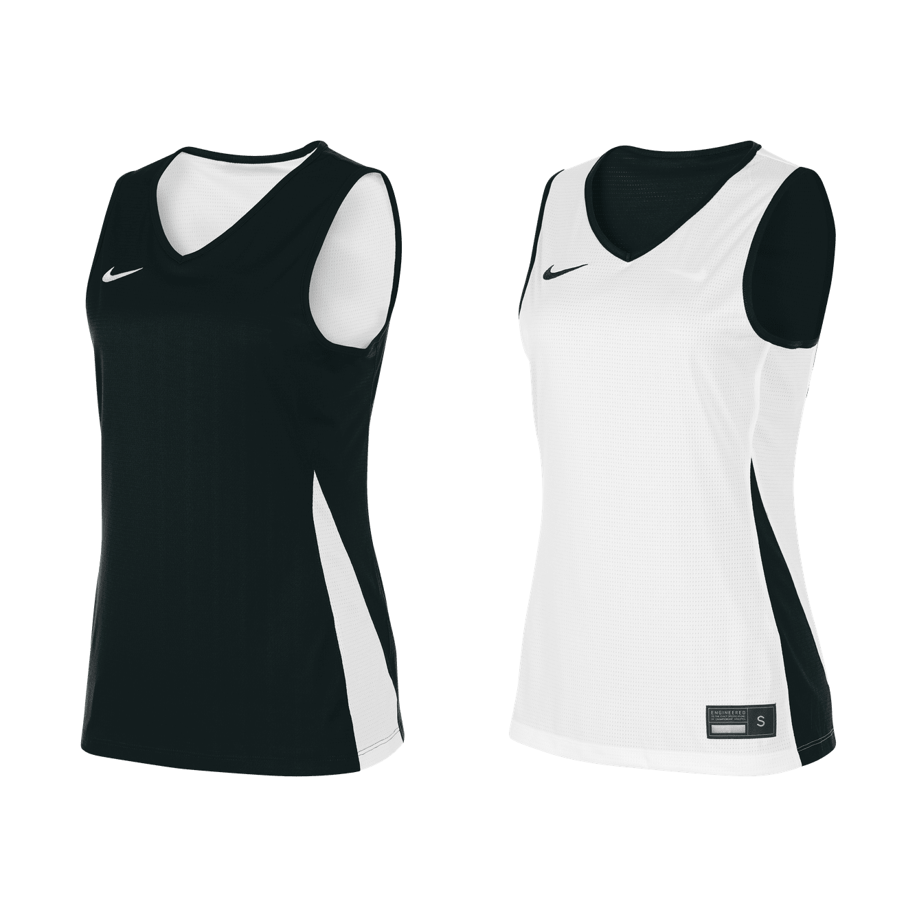 Maglia da Basket reversibile - Donna - Nero/Bianco