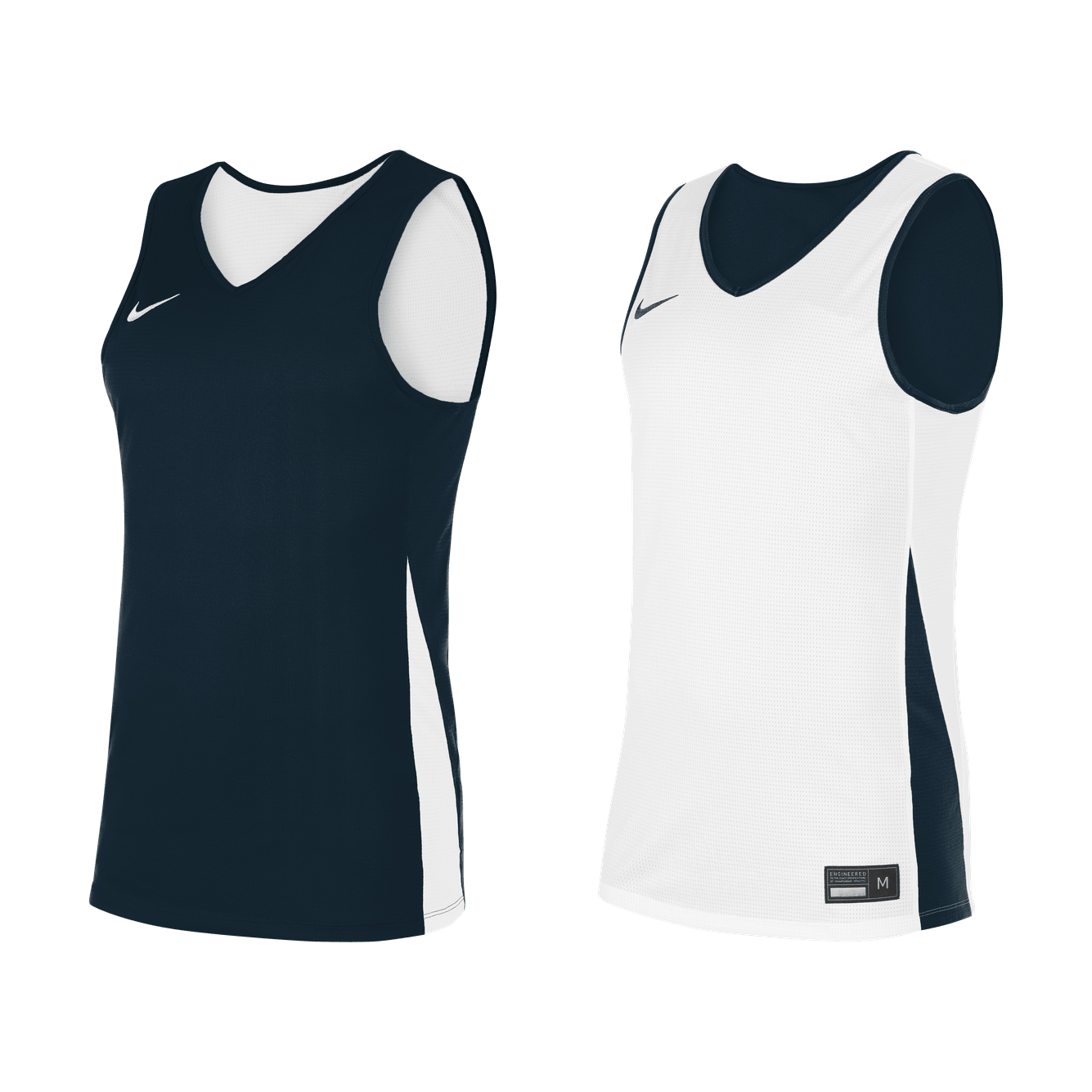 Mens Basketball Reversible Jersey - Obsidian / White