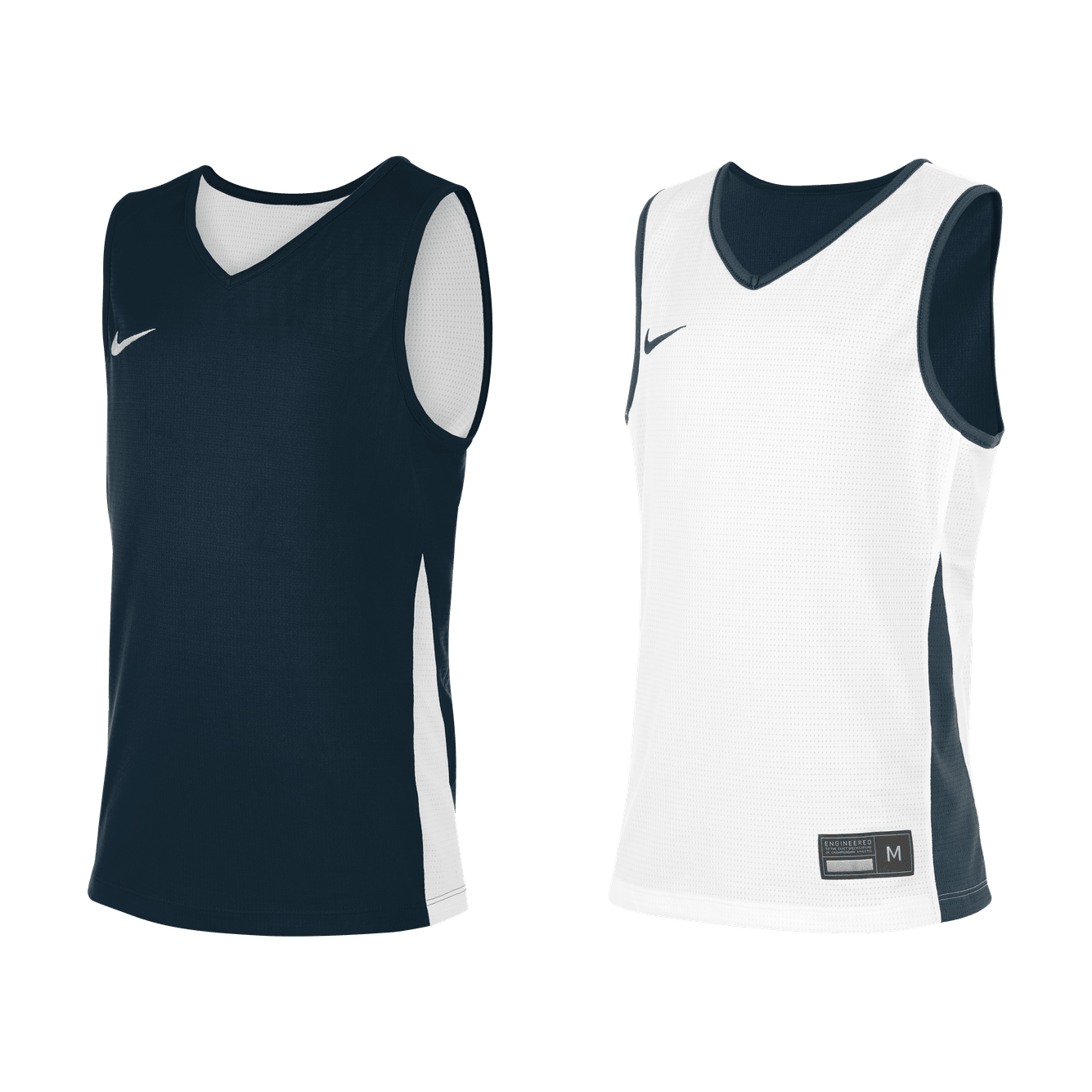 Youth Basketball Reversible Jersey - Obsidian / White