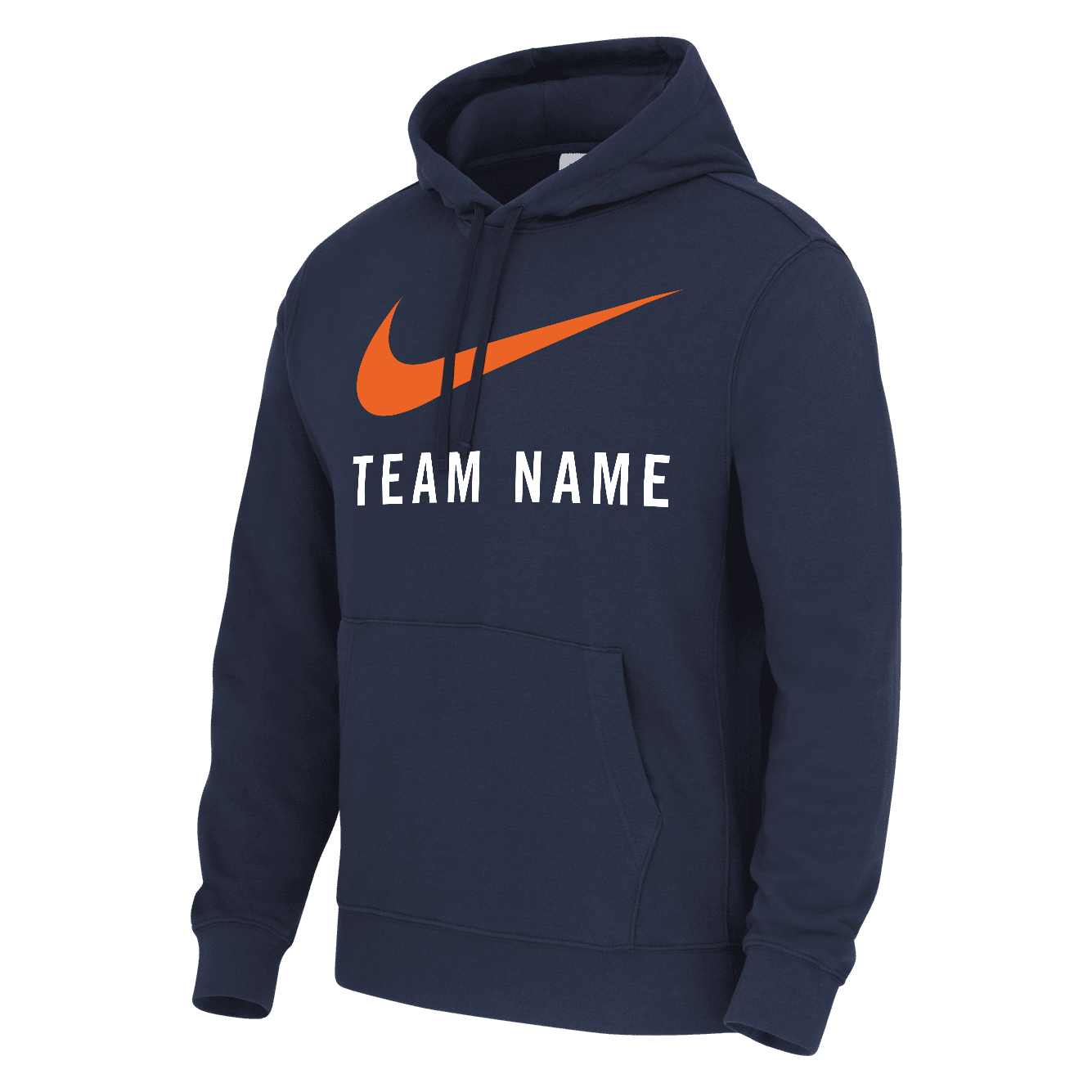 Mens Nike Team Pull Over Fleece Hoodie - Obsidian